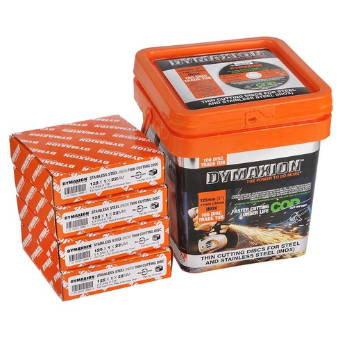 Dymaxion 7710-125-100TUB Inox Thin Cutting Disc Stainless Steel 125mm, 100 Pcs