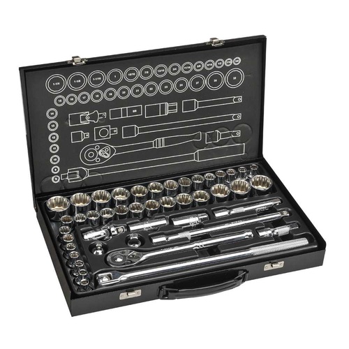 Typhoon Tools Socket Set 1/2" Drive Metric & Imperial, 43 Pieces