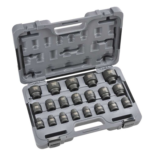 Typhoon Tools 1/2" Drive 10-36mm Standard Metric Impact Socket Set, 20 Pcs