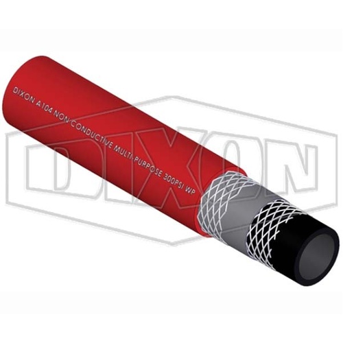 Dixon 12.5mm x 60m ID Rubber Hose Multi-Purpose Non-Conductive Red